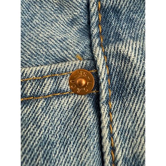 Levi's Men 505 Regular Fit Straight Leg Zip Fly Non-Stretch Jeans 32x34 Blue - Picture 3 of 12